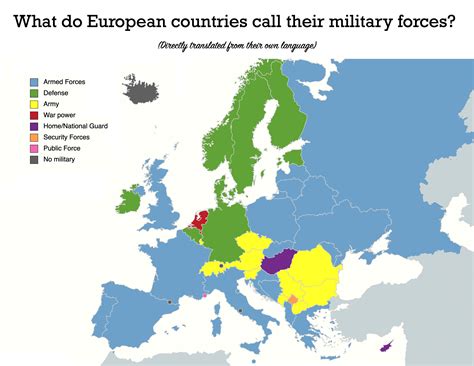 What Europe calls their military forces : r/MapPorn