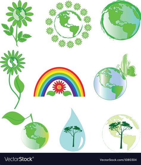 environmental symbols royalty  vector image