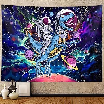 Funny Space Astronaut Alien Tapestry For Men Guys Bedroom Cool Trippy