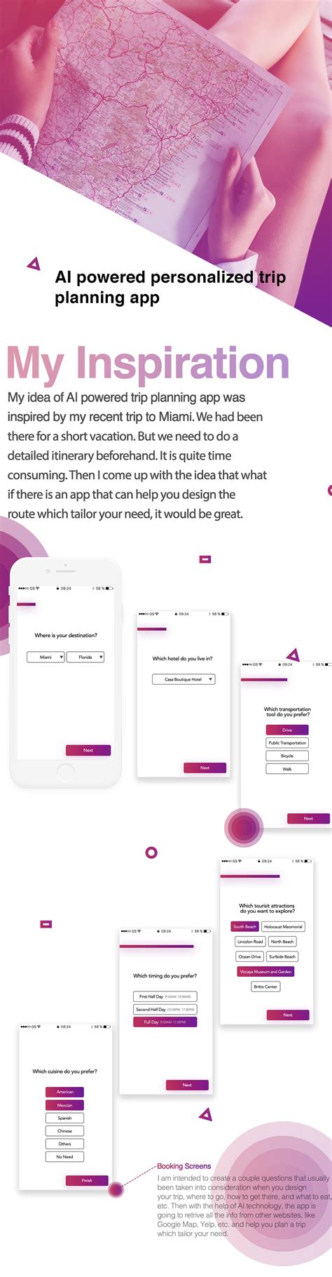 AI powered trip planning app (concept) on Behance