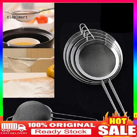 Ready Stockkitchen Metal Fine Mesh Oil Strainer Flour Colander Sifter