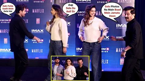 Deepika Padukone Anil Kapoor Shows Respect To Each Other With Hrithik