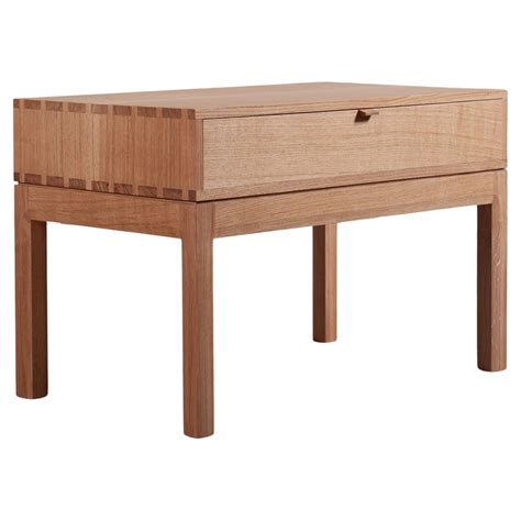 Large Artisan Handcrafted English Oak End Table Drawers For Sale at 1stDibs
