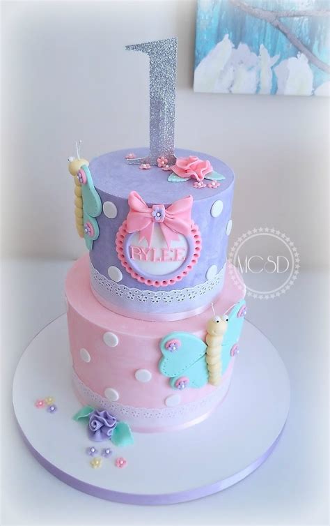 Cakesbyzana Butterfly 1st Birthday Cake