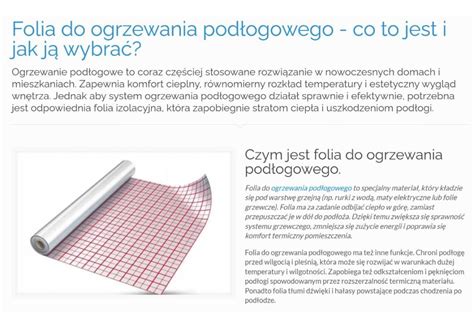 Folia do ogrzewania podłogowego co to jest i jak ją wybrać