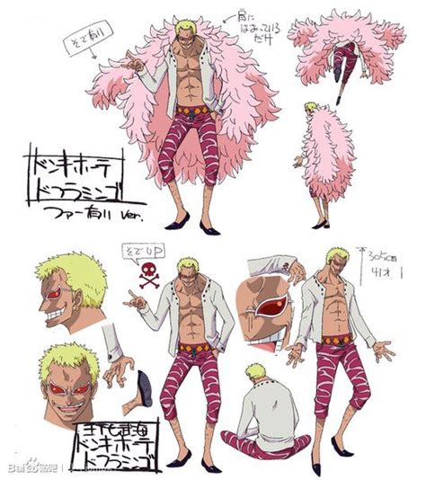 Dressrosa Donquixote Doflamingo Color Model Sheet Character Design