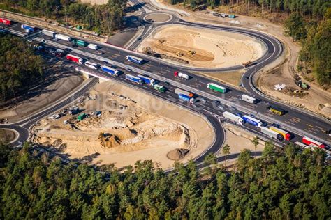 Ferch Von Oben Baustelle An Der Verkehrsf Hrung An Der