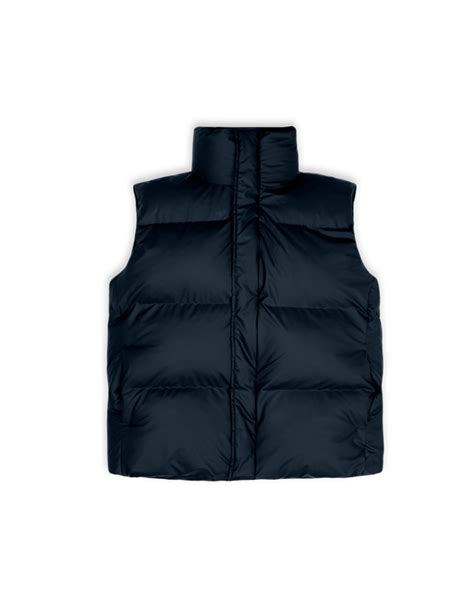 Boxy Puffer Vest Navy Rains Watch Wear