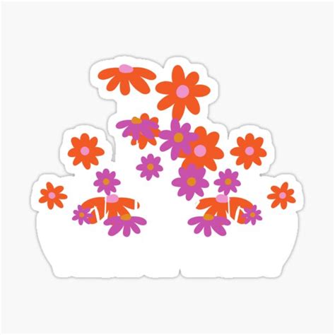 Subtle Lesbian Pride Flag Flowers Sticker For Sale By AlpsCreativeCo Redbubble