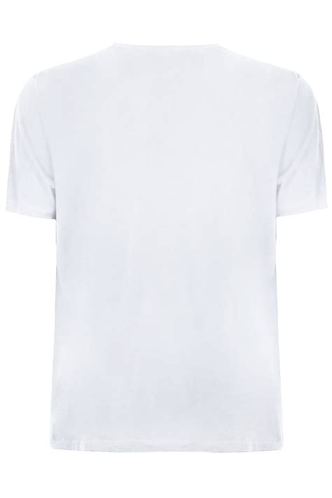 Badrhino White Basic Plain Crew Neck T Shirt Extra Large Sizes Mlxl