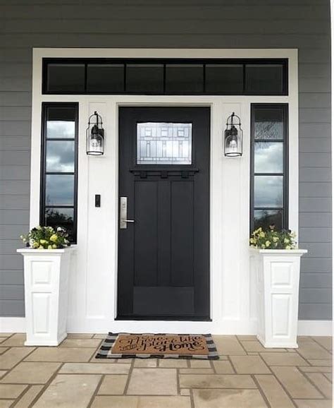 Before And After Black Craftsman Front Door Updates Home Pella Front