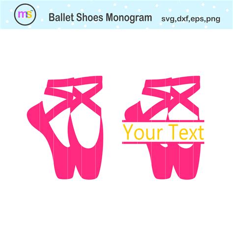 Ballet Shoes Monogram Svg Ballet Shoes Svg Ballet Clip Art Crella