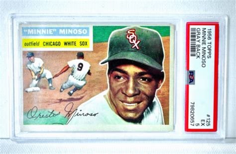 Topps Baseball Minnie Minoso Chicago White Sox Hof Gray Back