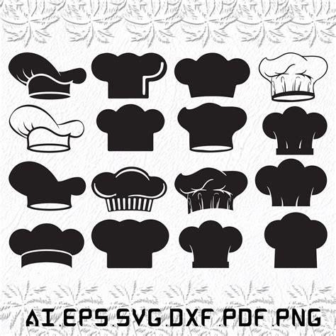 Chef Hat Svg Chef Hats Svg Cocinar Svg Comida Chef Svg Etsy México