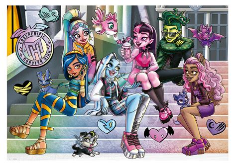 Puzzle Monster High 1000 Teile Mit Kleber Educa