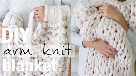 How To Arm Knit A Blanket In 45 Minutes With Simply Maggie New Youtube