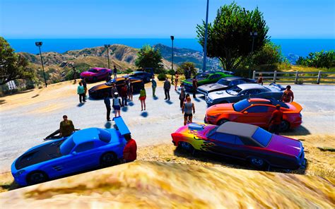 Tuning Car Meet At Vinewood Sign Menyoo Gta5