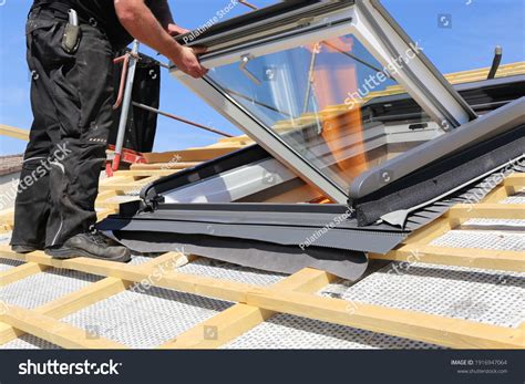 Installation Assembly New Roof Windows Part Stock Photo 1916947064 ...