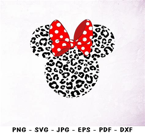 Leopard Minnie Mouse Cheetah Svg Leopard Svg Minnie Mouse Etsy