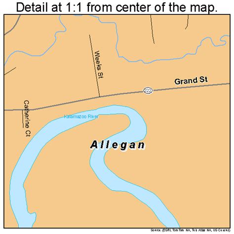 Allegan Michigan Street Map 2601260