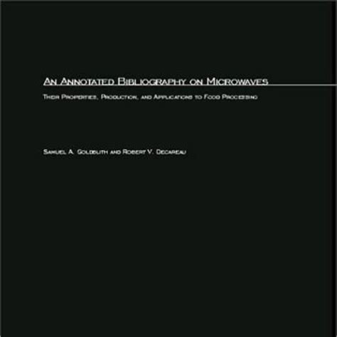 An Annotated Bibliography On Microwaves百度百科