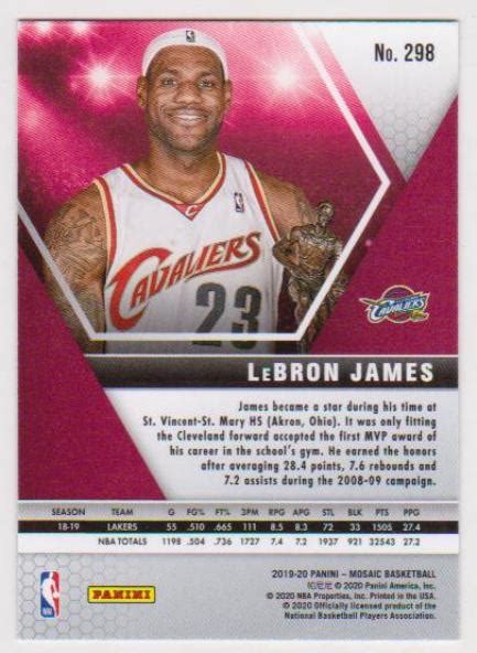 Lebron James Panini Mosaic Card Property Room