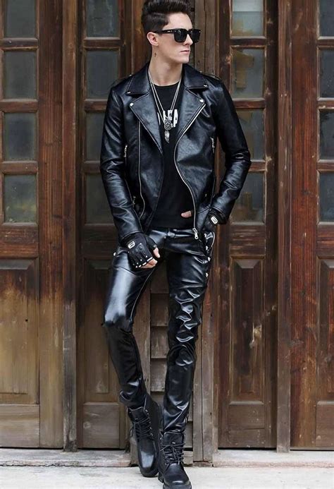 Mens Leather Pants Tight Leather Pants Leather Gear Leather Outfit