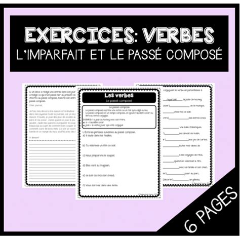 Exercices Le Passé Composé Et Limparfait