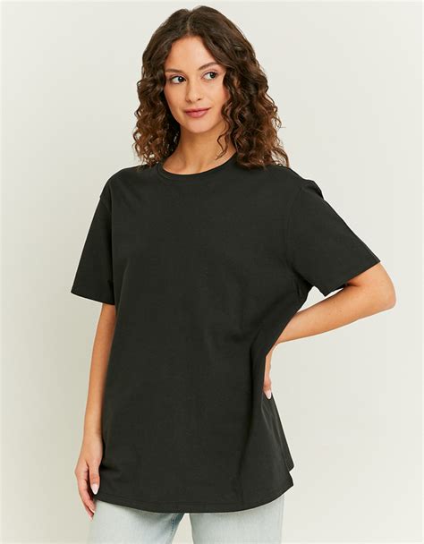 T Shirt Oversize Noir Basique Tally Weijl France