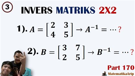 Matriks Cara Mencari Invers Matriks 2x2 Youtube