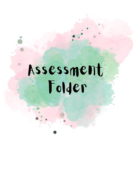 Mash Assessment Folder Cover Page With Guidelines