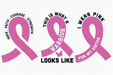 Breast Cancer Awareness Svg Bundle Vol By Craftlabsvg Thehungryjpeg