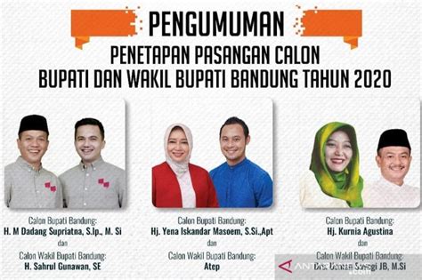 KPU Kabupaten Bandung Tetapkan 3 Paslon Pilkada 2020 ANTARA News