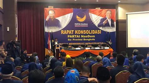 Target Menang Pemilu Nasdem Gelar Safari Konsolidasi Di Sumatera