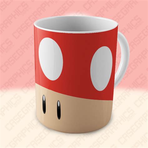 Caneca Super Mario Bros Dash Mushroom Cogumelo Vermelho Game No Elo