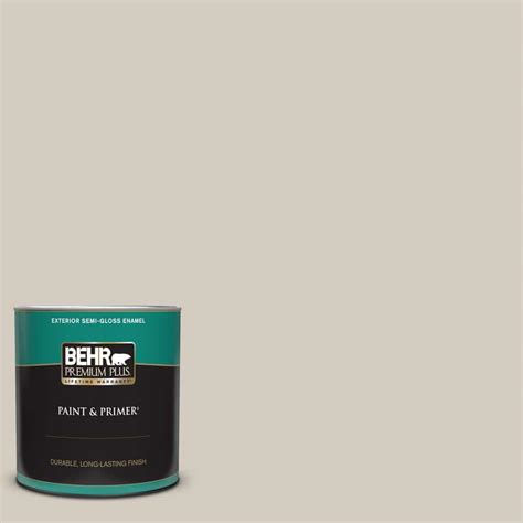 Behr Premium Plus 1 Qt N220 2 Ashen Tan Semi Gloss Enamel Exterior