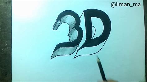 Menggambar 3 Dimensi Gambar 3 Dimensi Mudah 3d Art Drawing Youtube