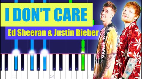 Ed Sheeran Justin Bieber I Don T Care Piano Tutorial EASY YouTube