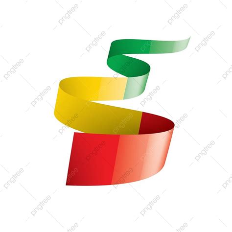 Countries Flags Clipart Vector, Guinea Flag Ribbon Illustration Country ...