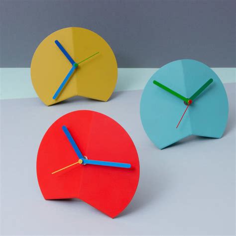 Block Mountain Fold Desk Clock Various Colours Unique House Design