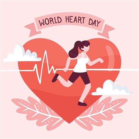 Free Vector Hand Drawn World Heart Day Concept