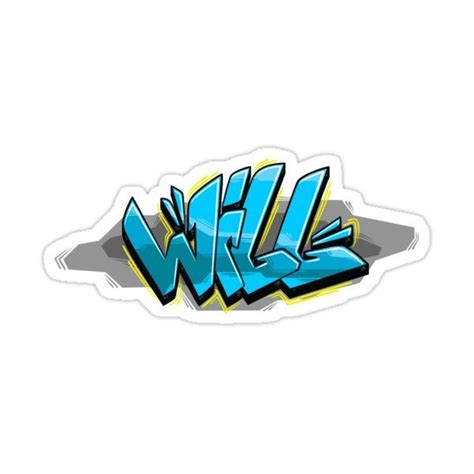 The Word Wkl In Blue Spray Paint On A White Background Sticker Is Shown