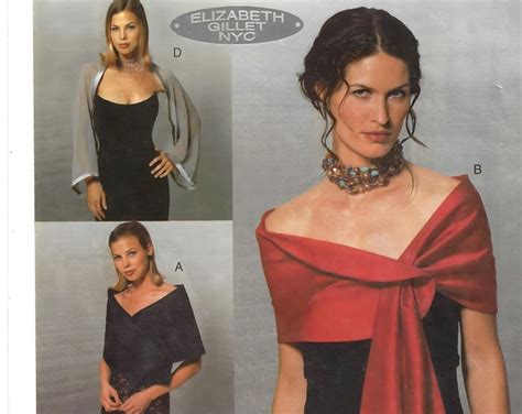 Vogue Sewing Pattern Misses Accessories Evening Wraps In Four