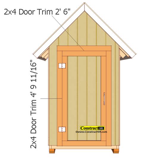 Small Garden Shed Plans 4 X4 Gable Shed Construct101 Building A Shed Wood Shed Plans Shed