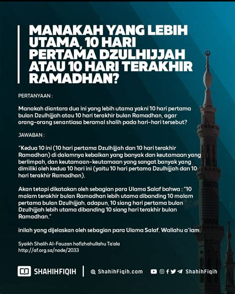 Puasa Hari Pertama Dzulhijjah