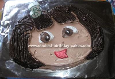 Easy Homemade Dora Face Cake