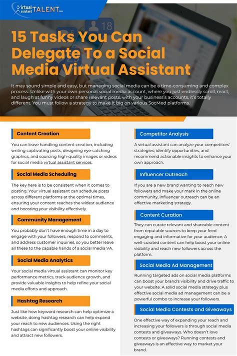 15 Tasks You Can Delegate To A Social Media Virtual Assistant Virtual Assistant Talent