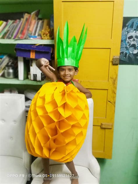 Diy Easy Pineapple Costume Nutrition Month And Halloween Costume Artofit