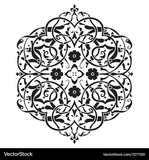 Circular Pattern Islamic Ethnic Ornament Vector Image