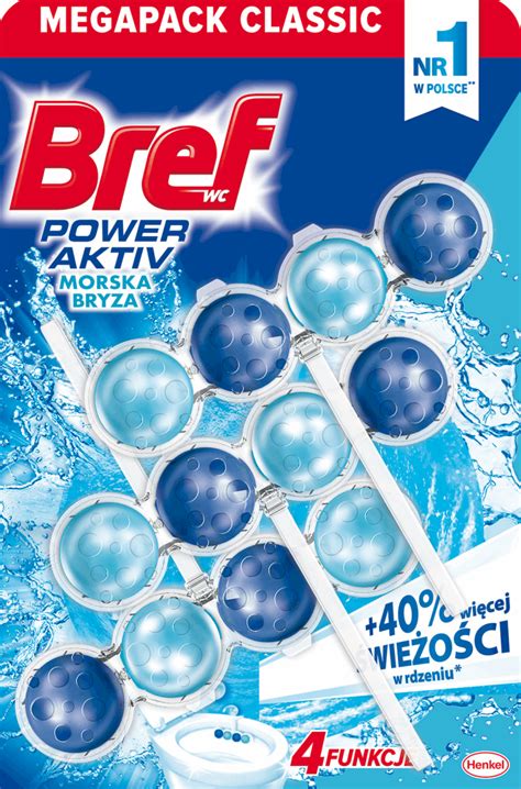 BREF Power Aktiv Zawieszka Do Muszli WC Morska Bryza 3 X 50 G